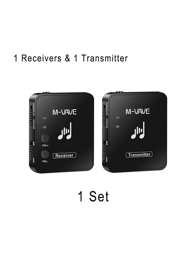 ام- فيفي سماعة أذن لاسلكية M-vave WP-10 2.4G مزودة بزر للتحكم في مستوى الصوت وجهاز إرسال واستقبال قابل لإعادة الشحن يدعم ستيريو أحادي Cuvave - Image 5